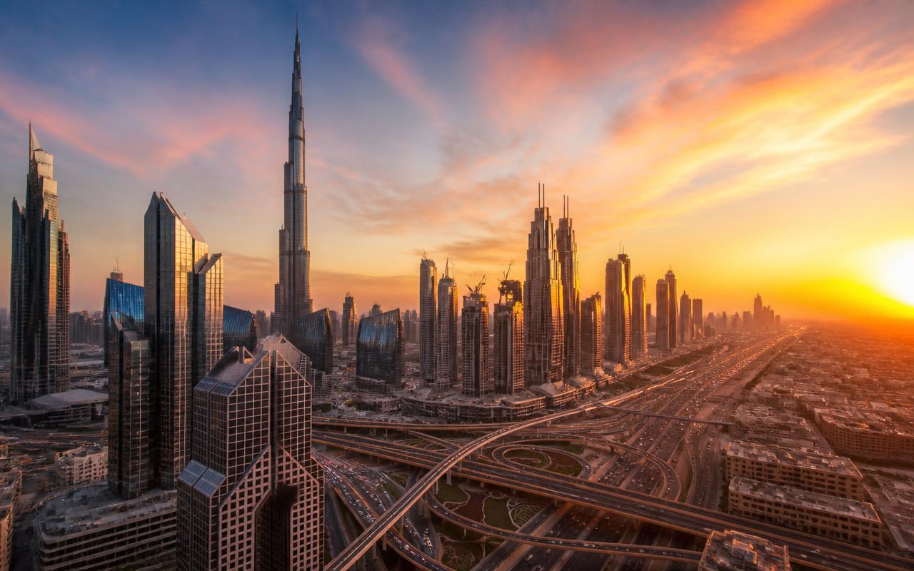 Dubai skyline at dusk — GCC work and residence visas